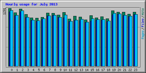 Hourly usage for July 2013